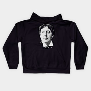 Oscar Wilde Black and White Kids Hoodie